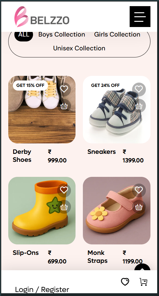 Belzzo: Premium Kids Footwear Online in India mobile view